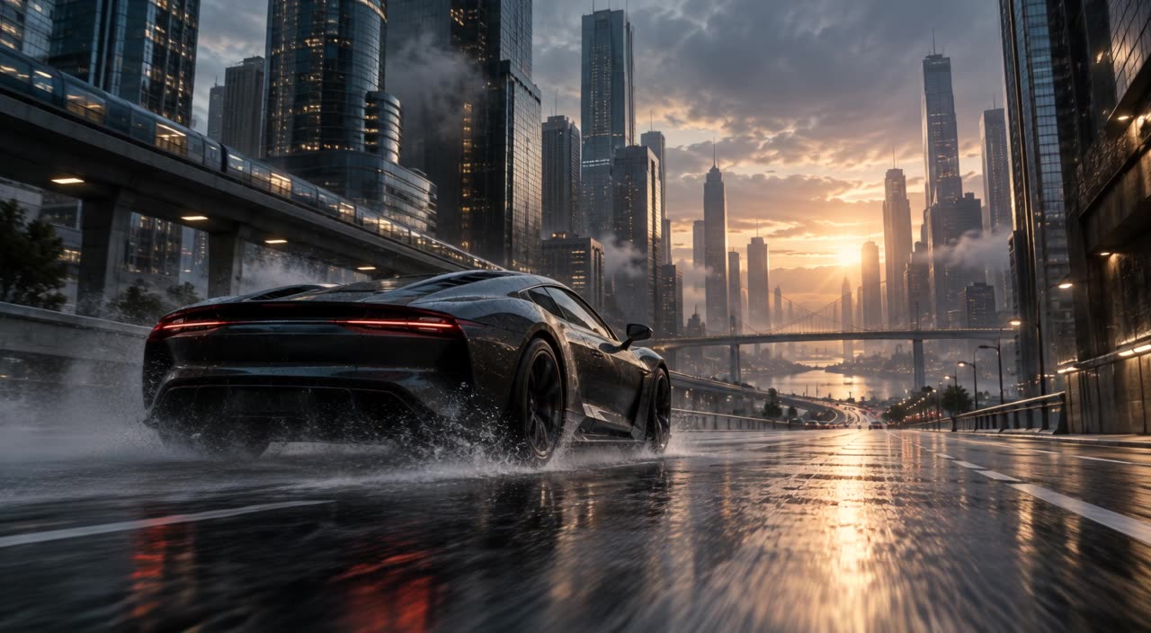 Rain-soaked megacity pursuit